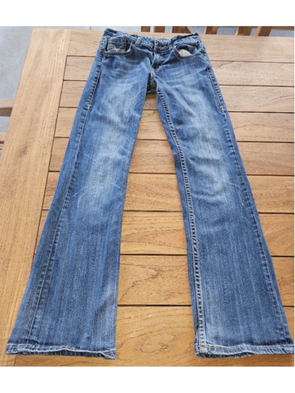 Cowgirl Tuff Jeans Fits Womens 28x33 Blue Dont Fence Me In Bootcut Whiskered